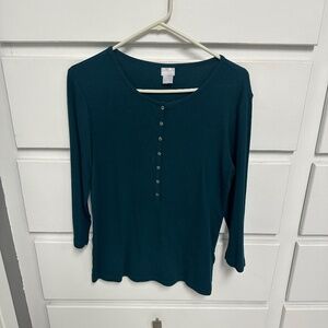 Chico's Hunter Green Top